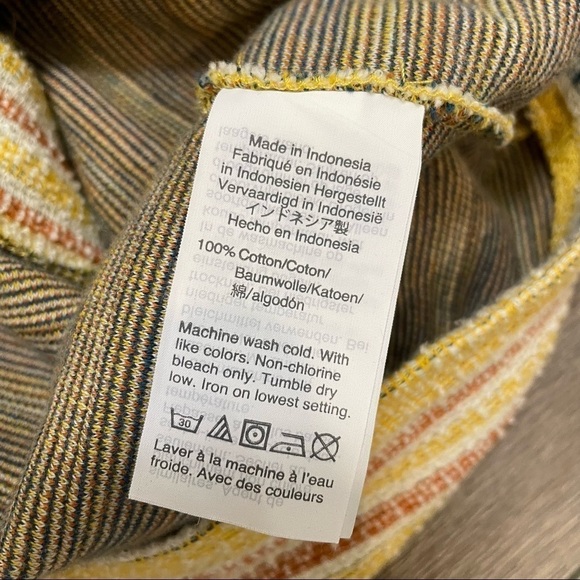 Madewell Yellow Tank Texture & Thread Tie-Front Tank Top Smithfield Stripe Sz S - Picture 8 of 10